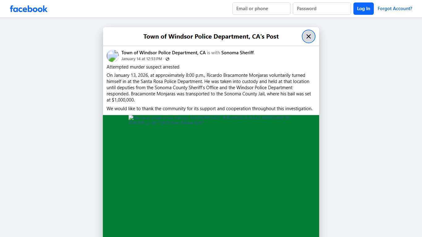 Attempted murder... - Town of Windsor Police Department, CA Facebook